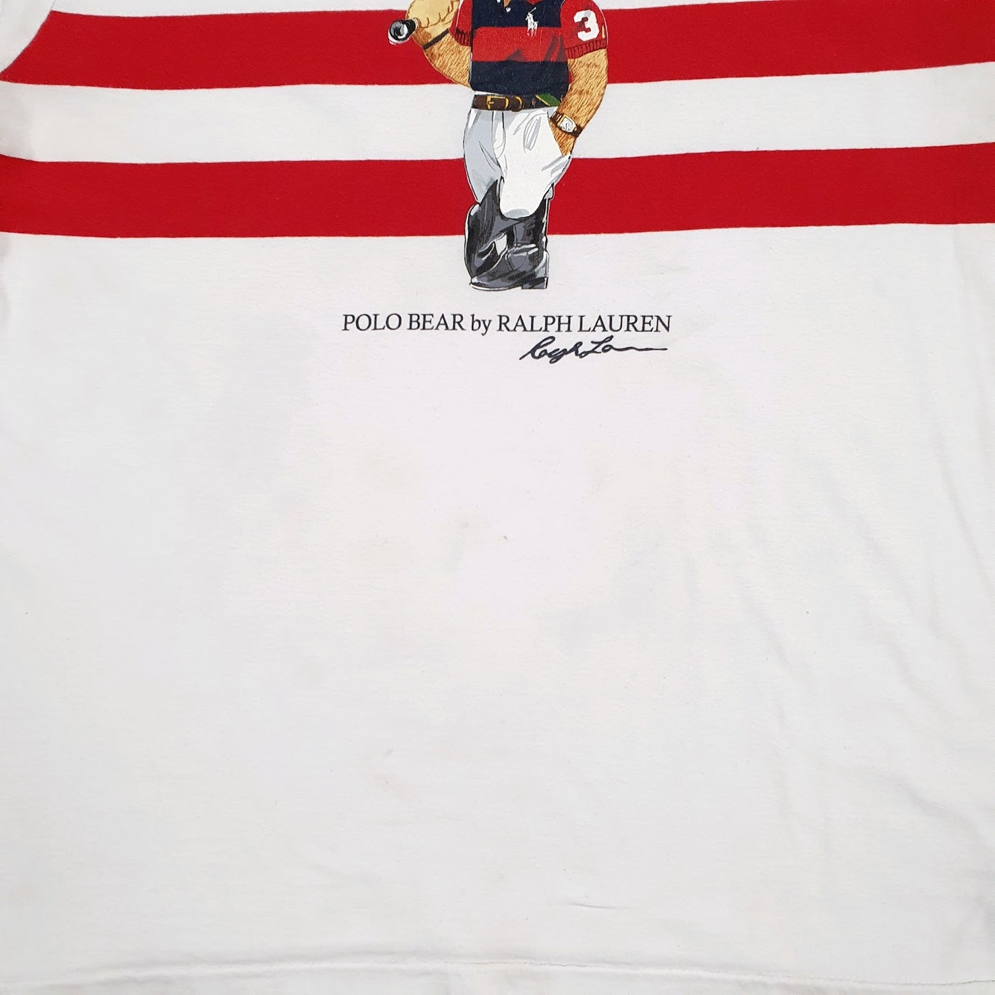 Mens White Polo Ralph Lauren Polo Bear  T Shirt