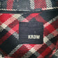 Mens Black Kr3w Flannel  Shirt
