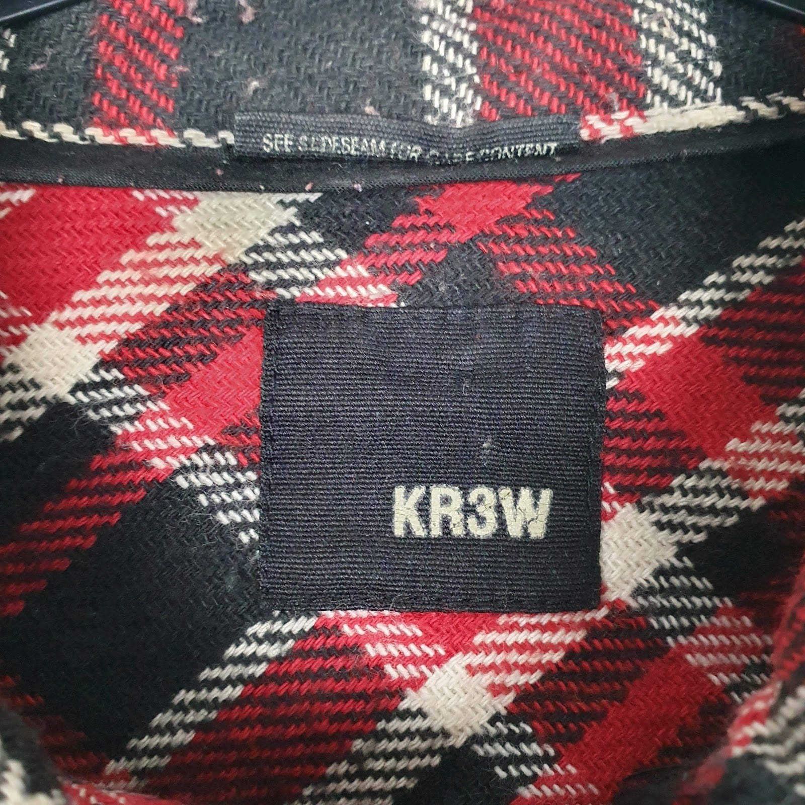 Mens Black Kr3w Flannel  Shirt
