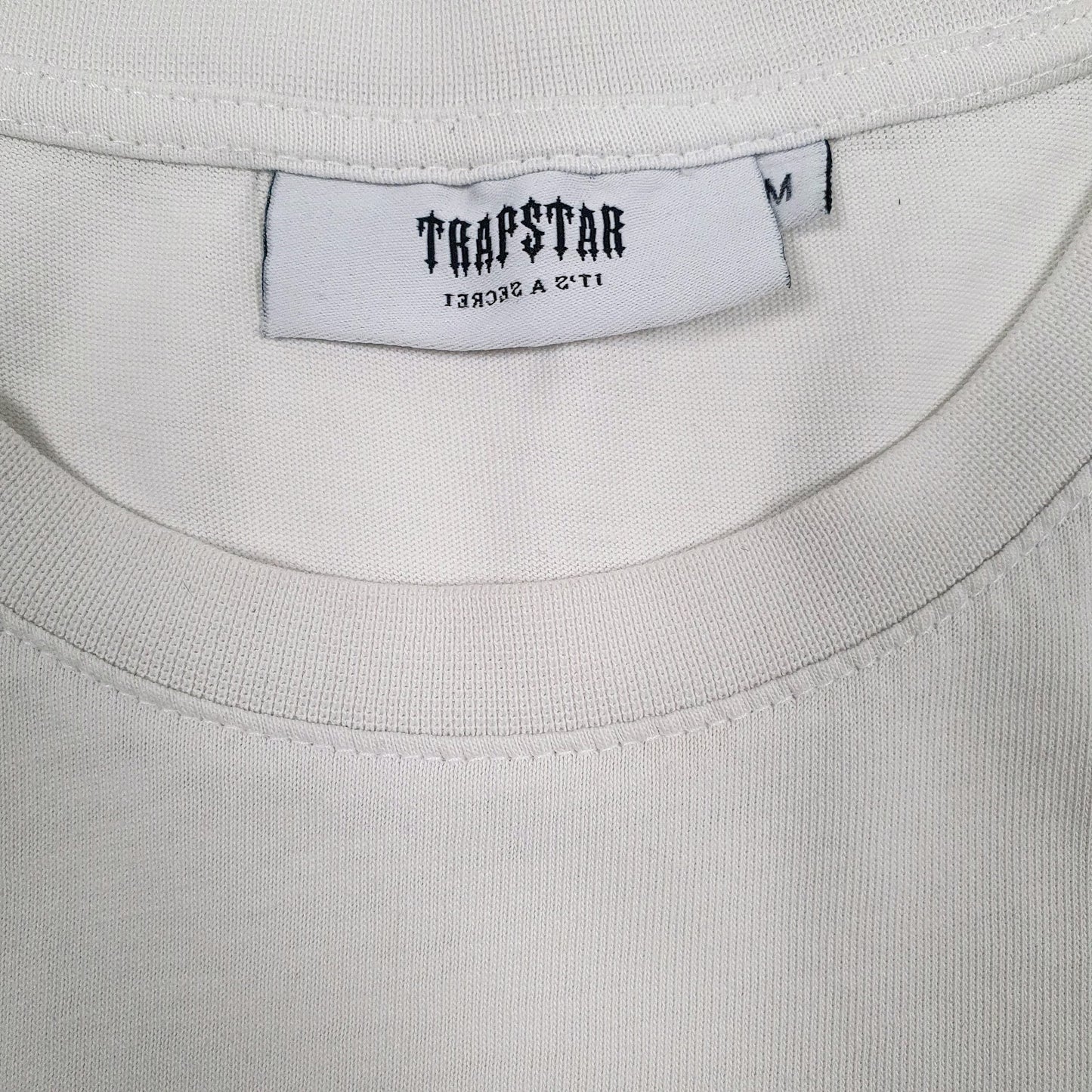 Mens White Trap Star  Crewneck T Shirt