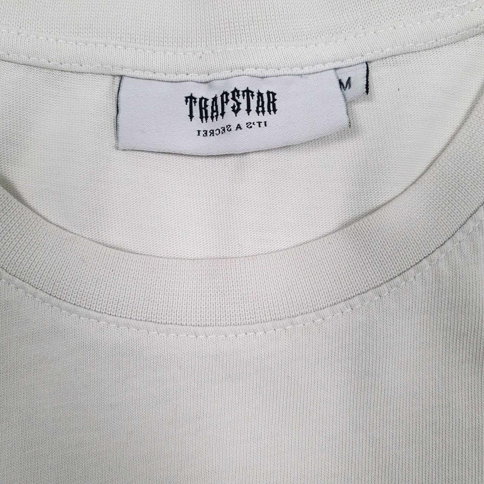 Mens White Trap Star  Crewneck T Shirt