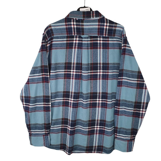Mens Blue Eddie Bauer Flannel  Shirt