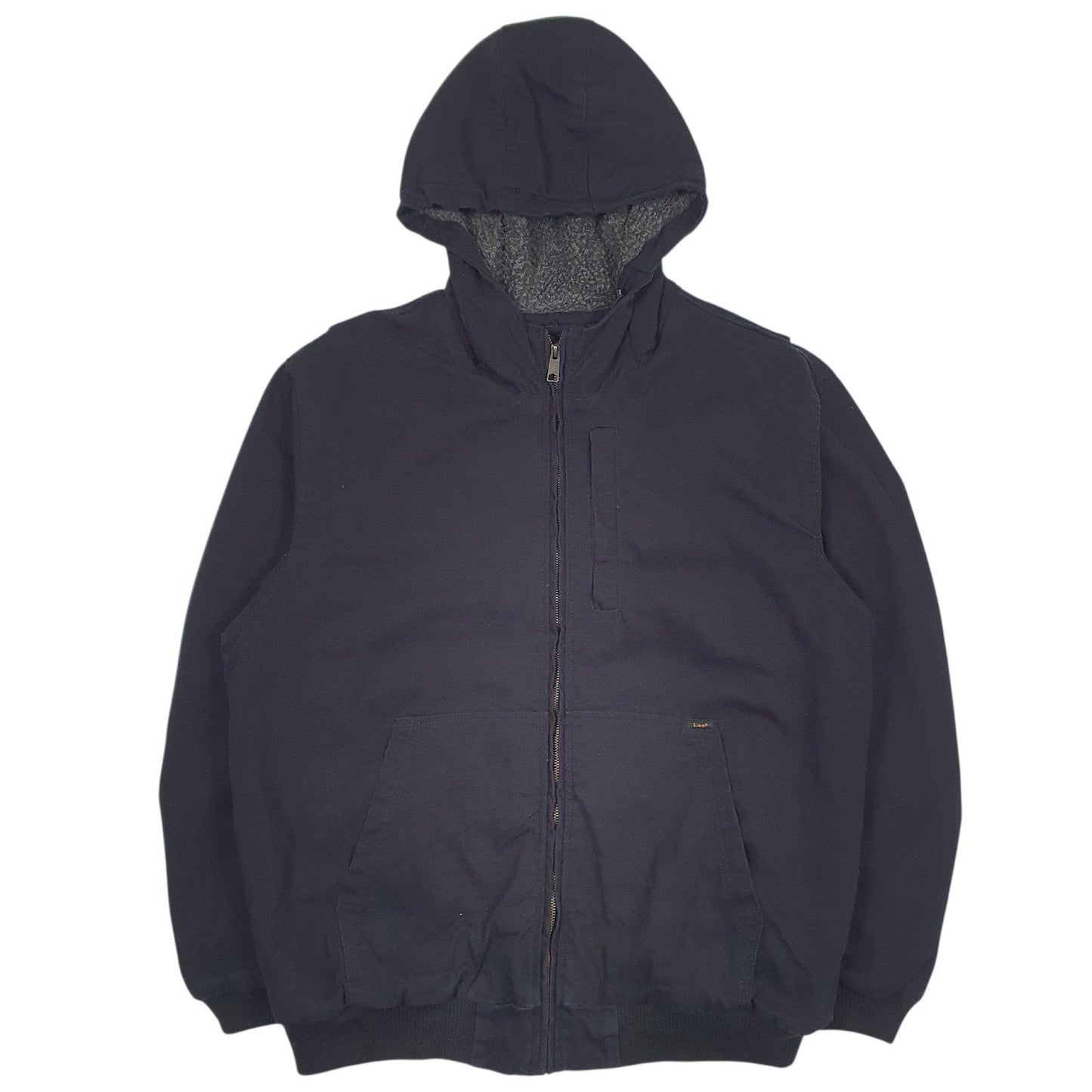 Mens Black Lee Sherpa Lined  Coat