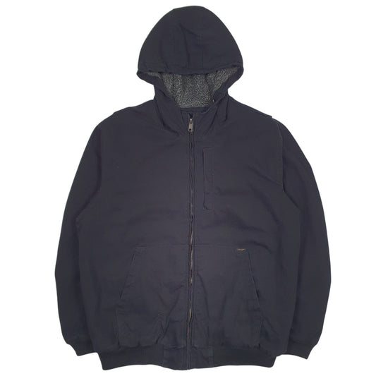 Mens Black Lee Sherpa Lined  Coat