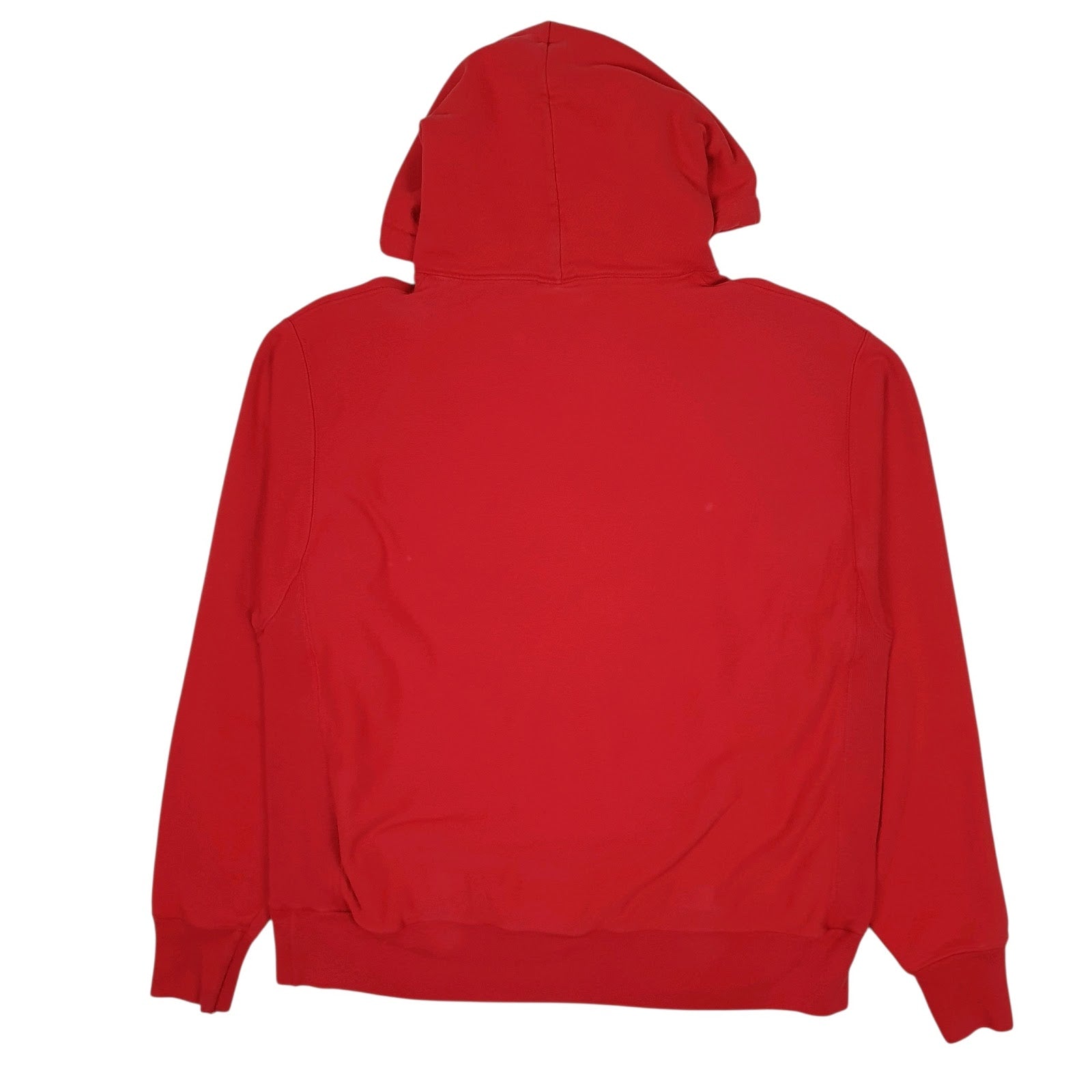 Mens Red Champion Reverse Weave Hoodie Jumper