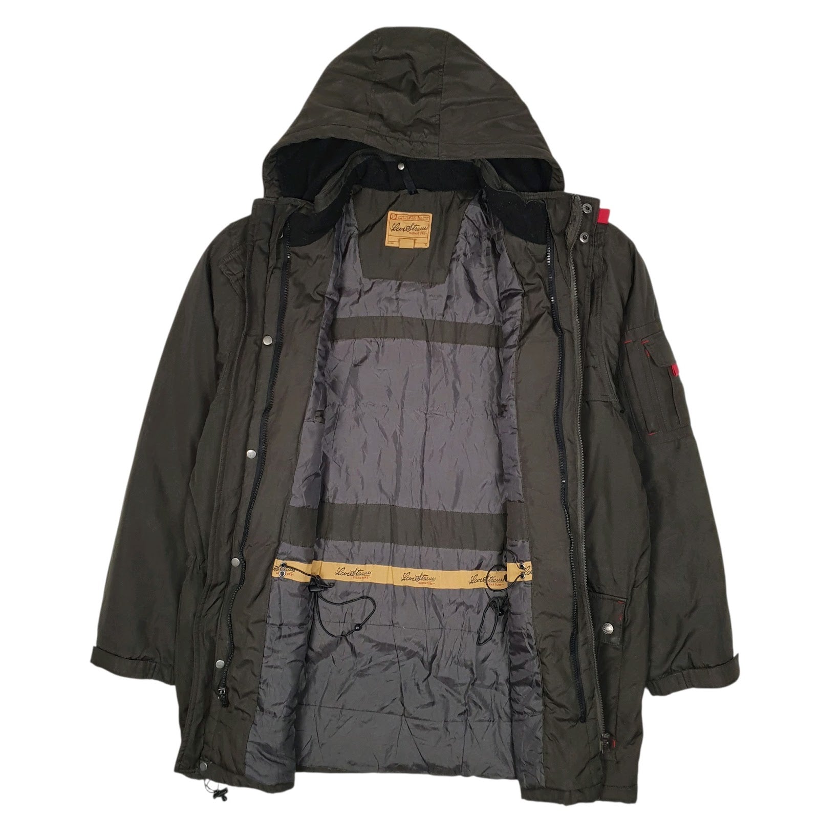 Mens Green Levis Padded  Coat