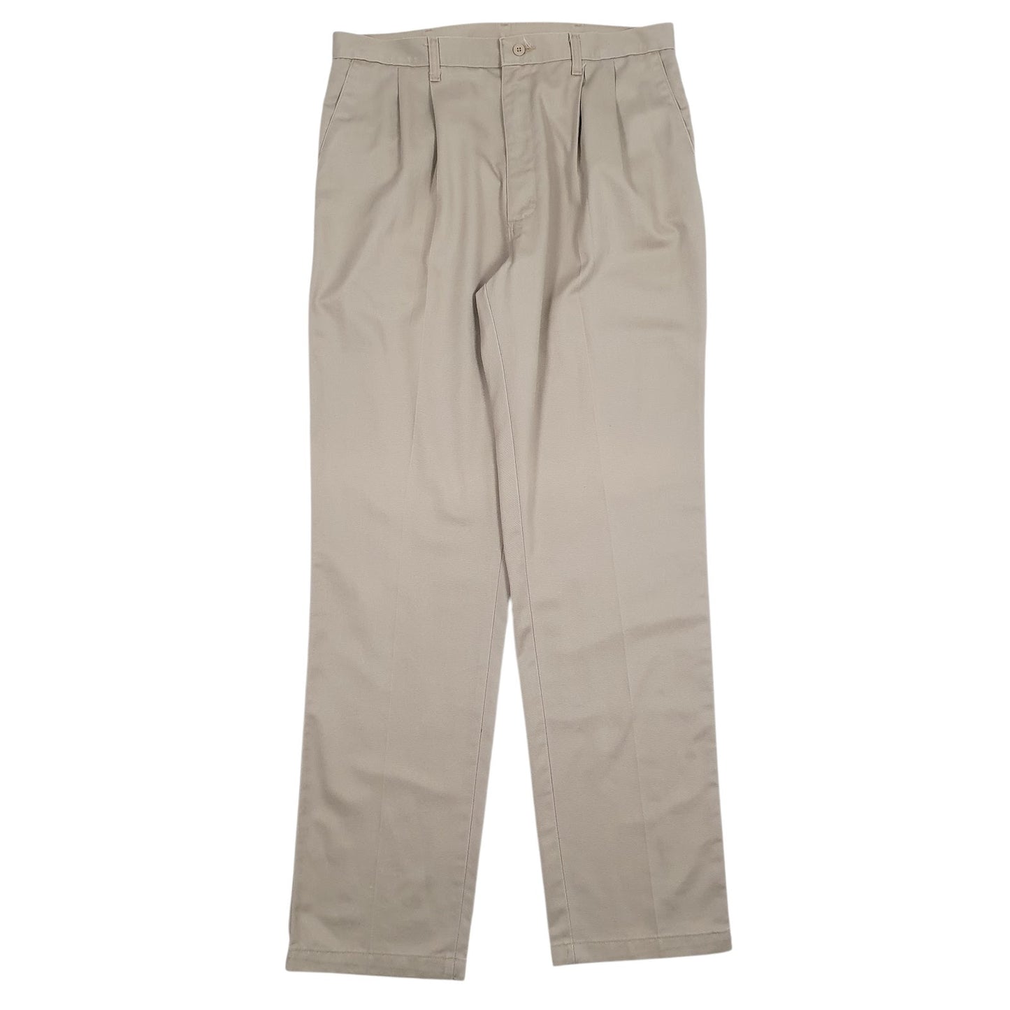 Mens Brown Wrangler Pleated Vintage 90s Chino Trousers