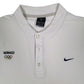 Mens White Nike Dri Fit Golf Monaco Olympics Hoodie Polo Shirt