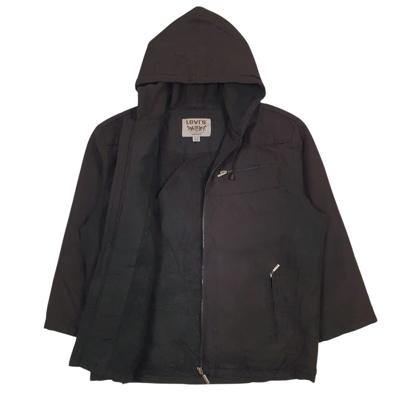 Womens Black Levis   Coat