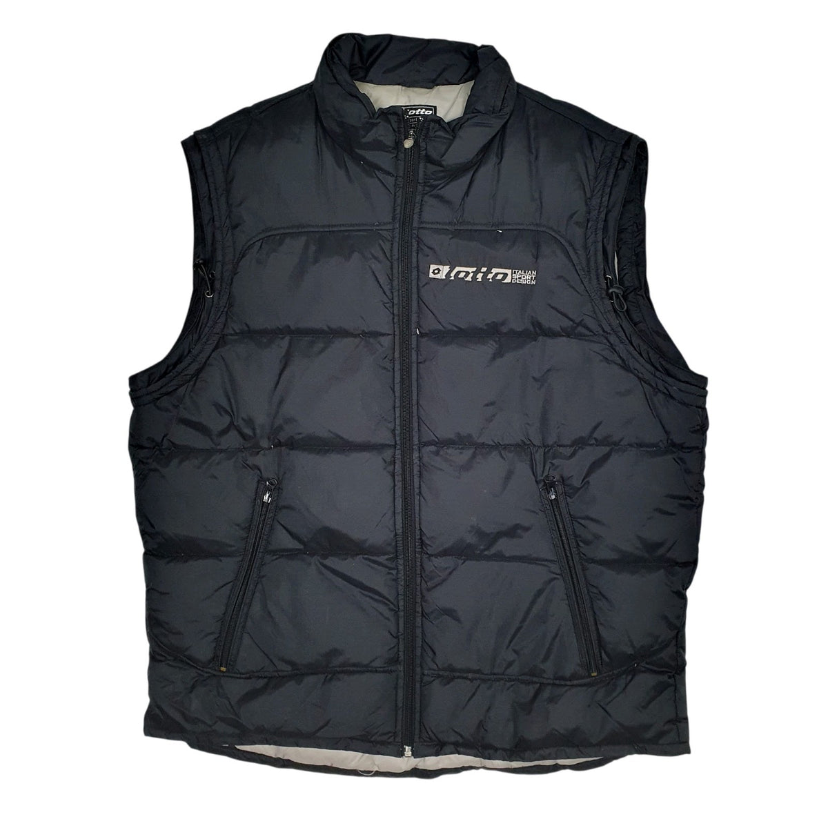 Mens Black Lotto Puffer  Coat