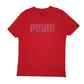 Mens Red Puma  Short Sleeve T Shirt