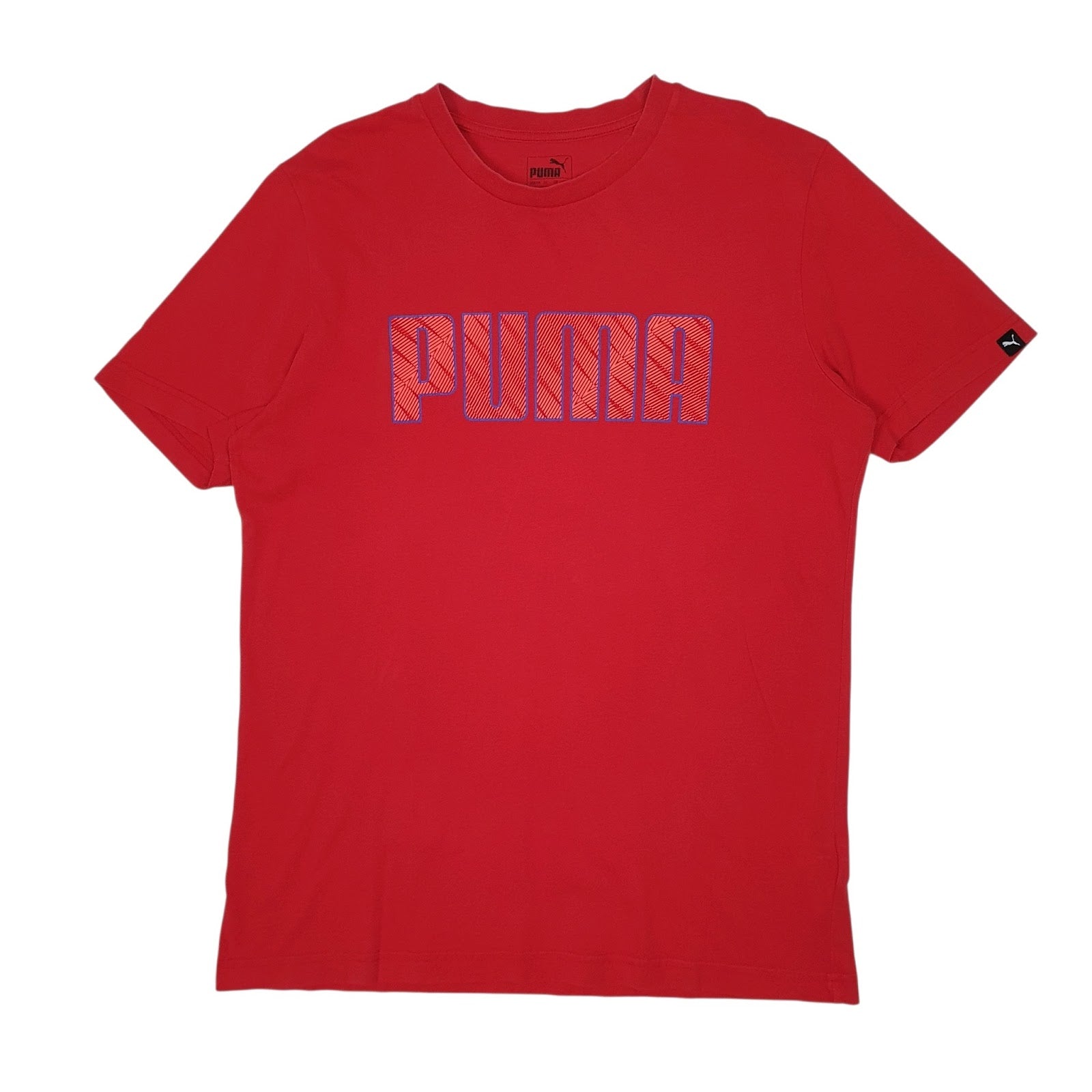Mens Red Puma  Short Sleeve T Shirt