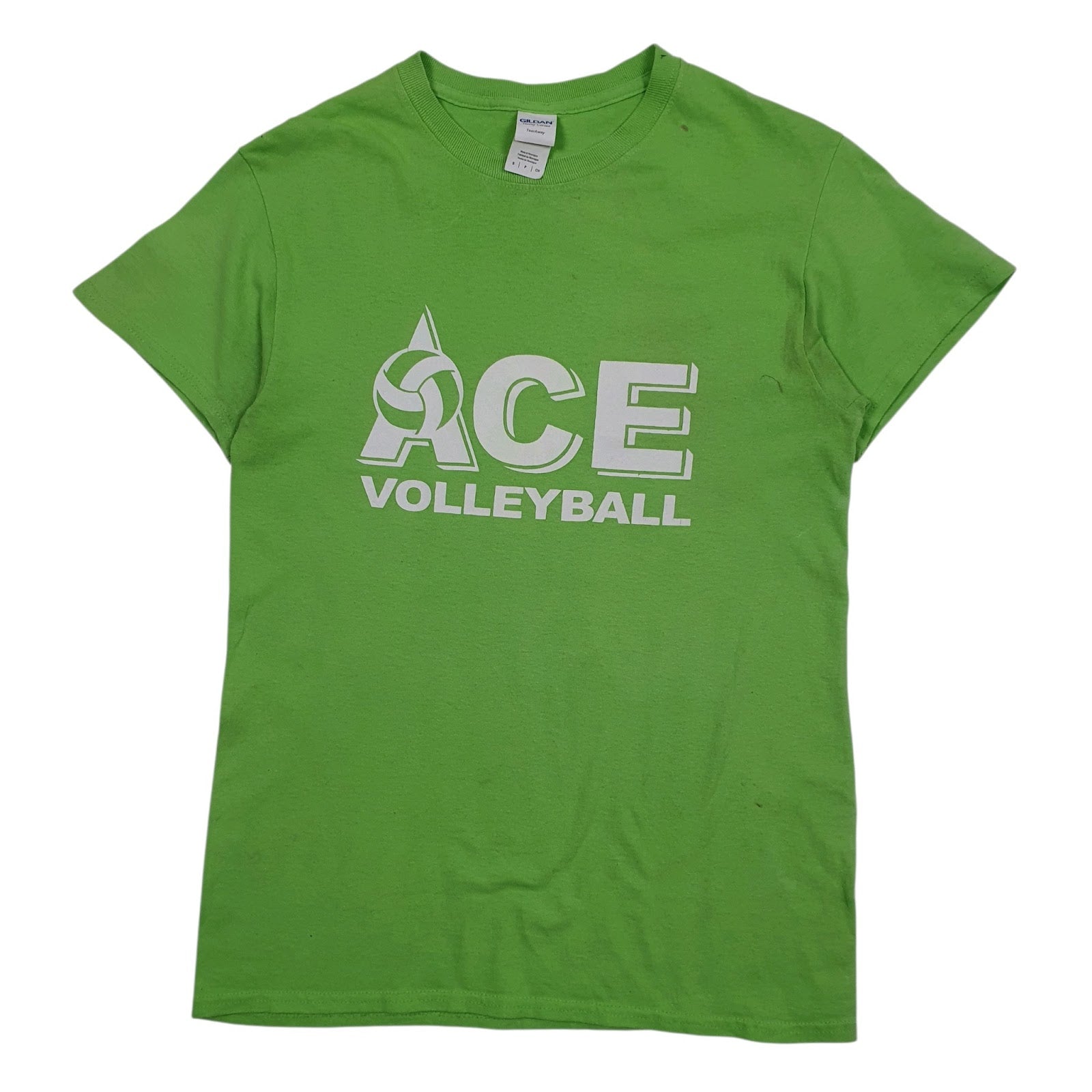 Mens Green Gildan ACE Volleyball Short Sleeve T Shirt