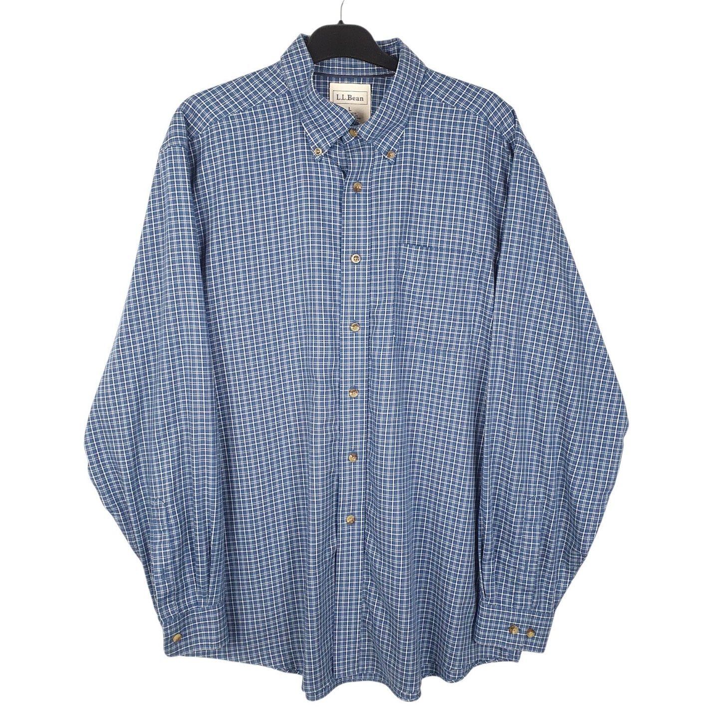 Mens Blue L.L.Bean  Long Sleeve Shirt