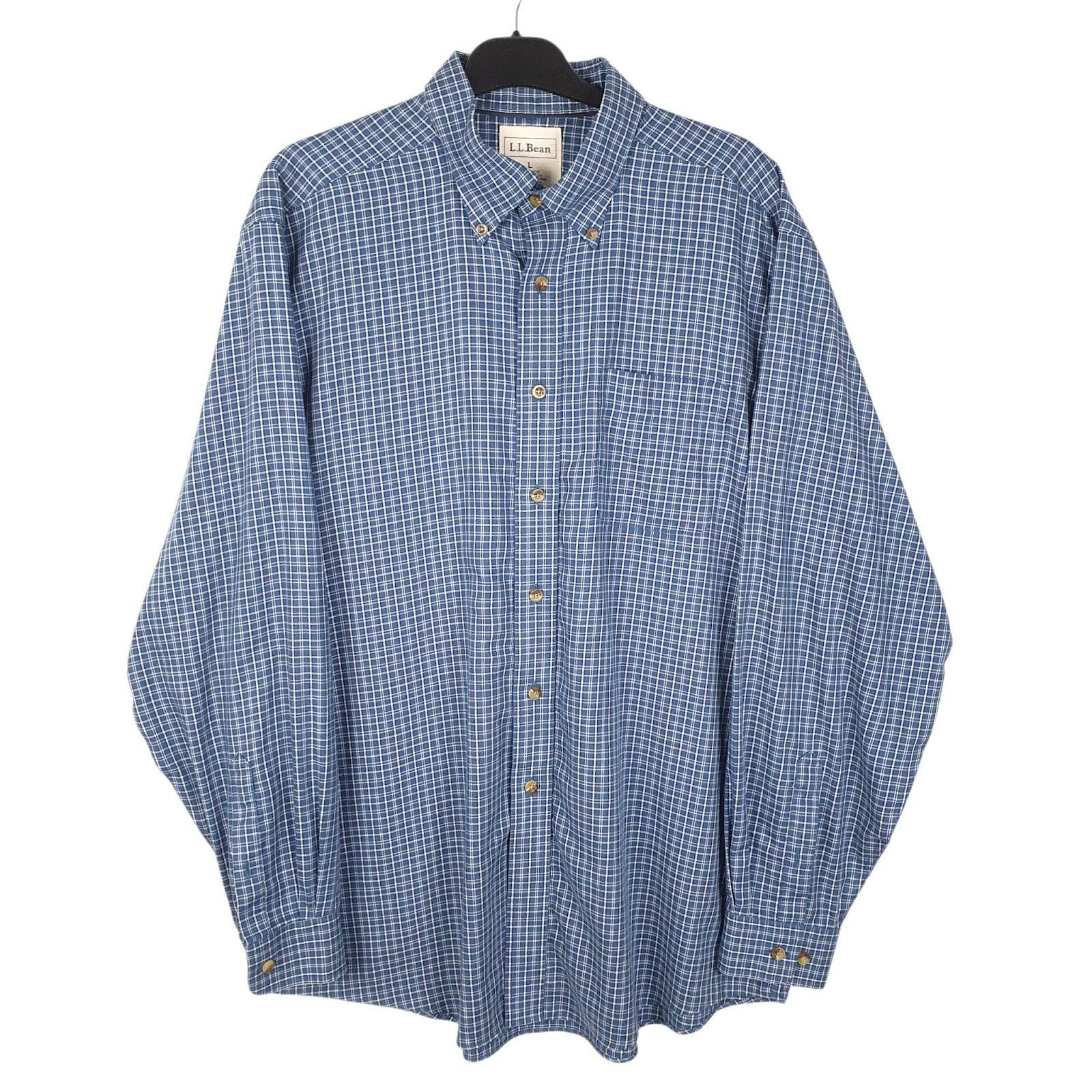 Mens Blue L.L.Bean  Long Sleeve Shirt