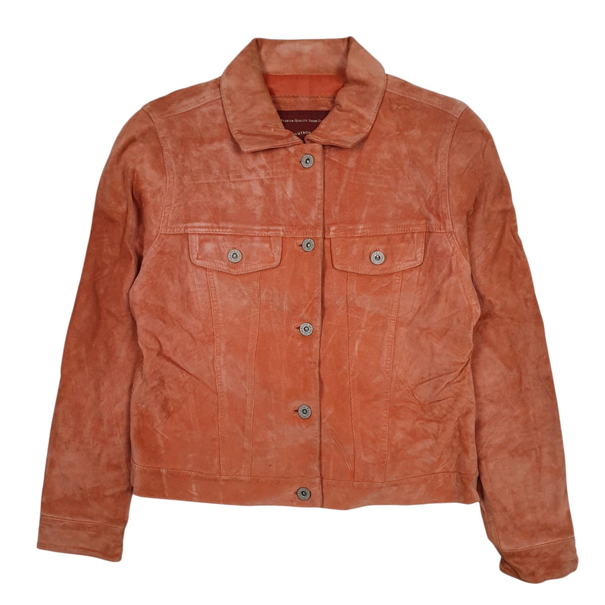 Womens Pink Eddie Bauer Type 3 Trucker Suede  Coat