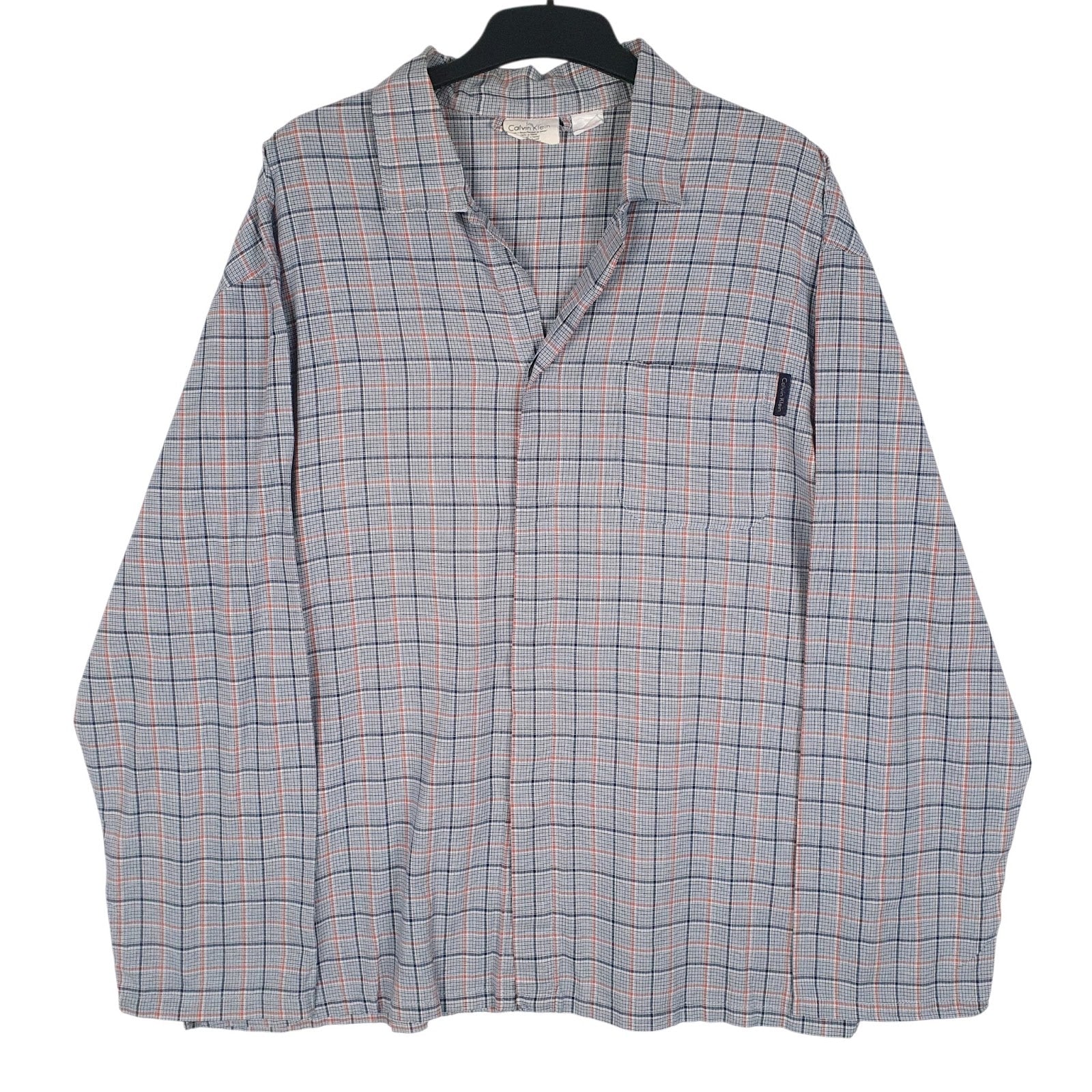 Mens Blue Calvin Klein  Long Sleeve Shirt