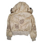 Womens Cream Fontani Fur Lined Padded  Coat