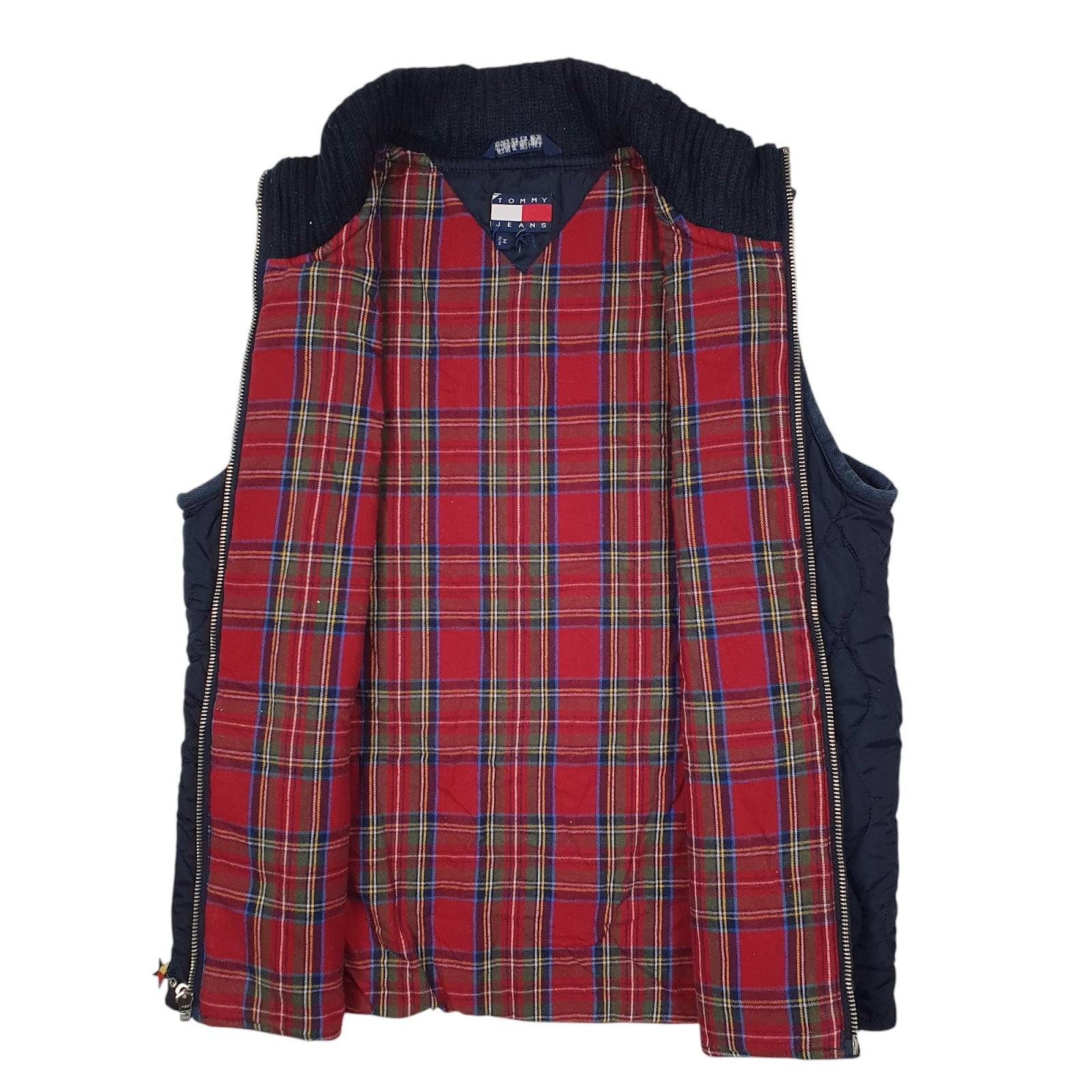 Womens Navy Tommy Hilfiger Quilted Crewneck Coat