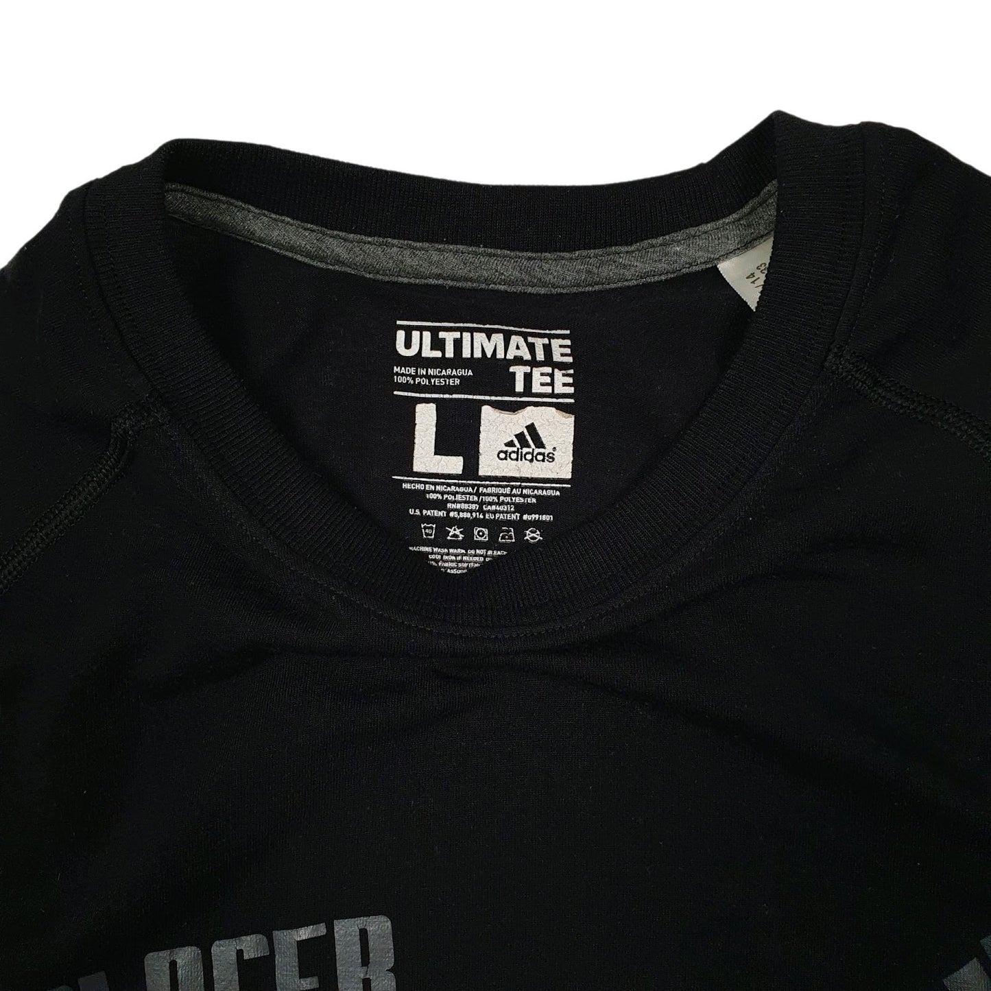 Mens Black Adidas Climalite  T Shirt