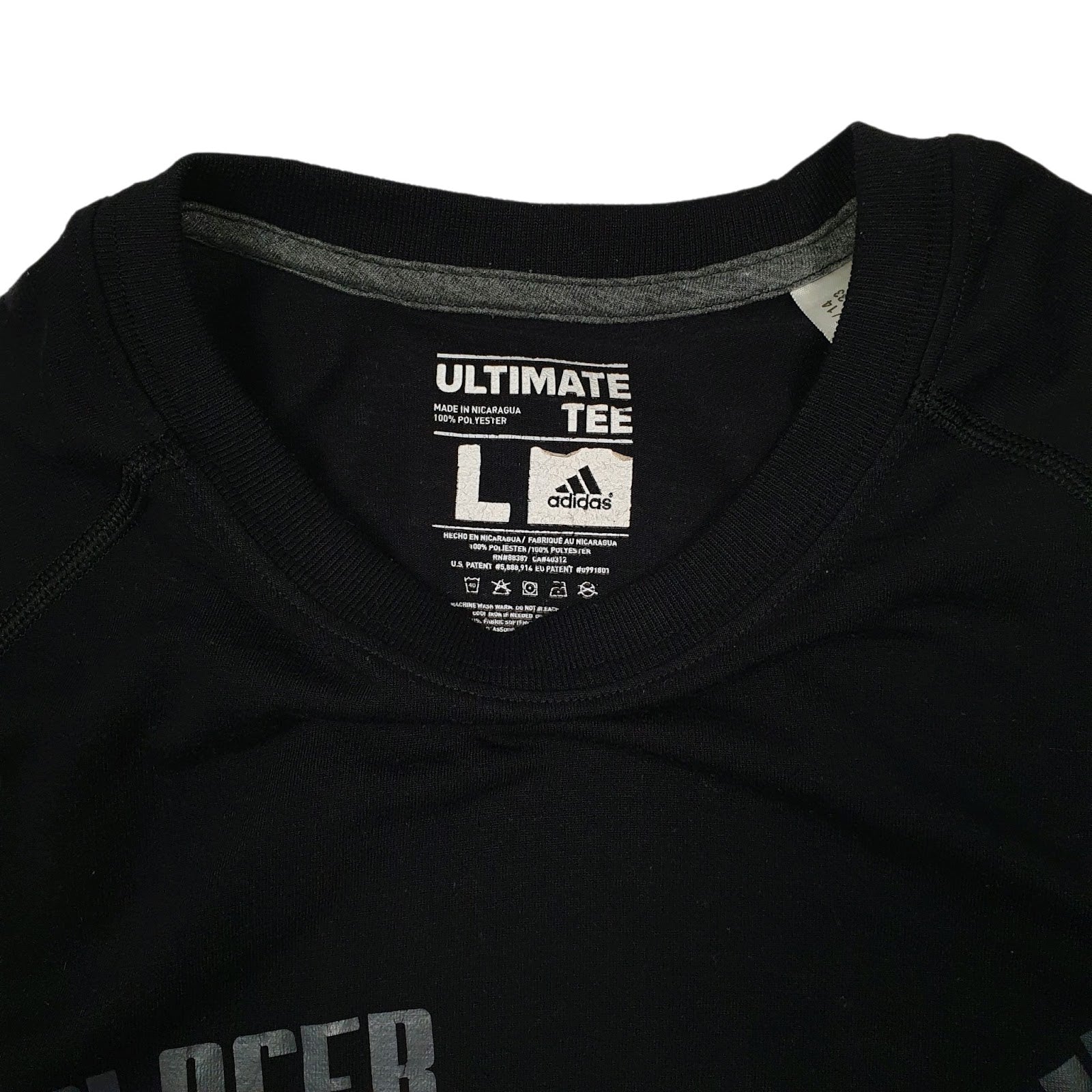 Mens Black Adidas Climalite  T Shirt