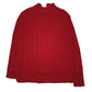 Womens Red Chaps Cable Knit Shoal Neck Jumper