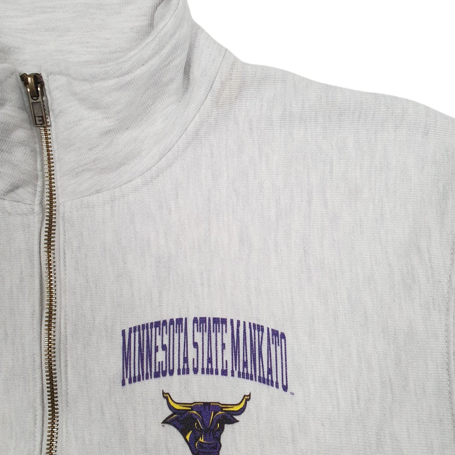 Mens Grey Champion Reverse Weave Minnesota State Quarter Zip Jumper