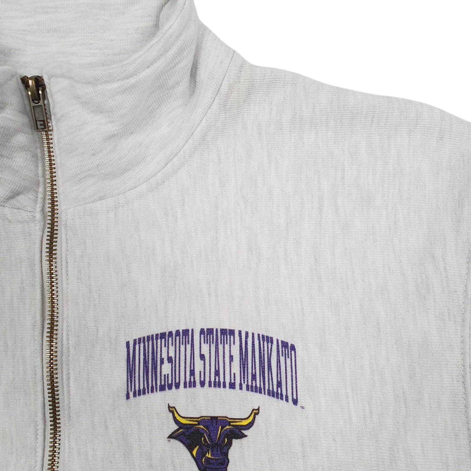 Mens Grey Champion Reverse Weave Minnesota State Quarter Zip Jumper