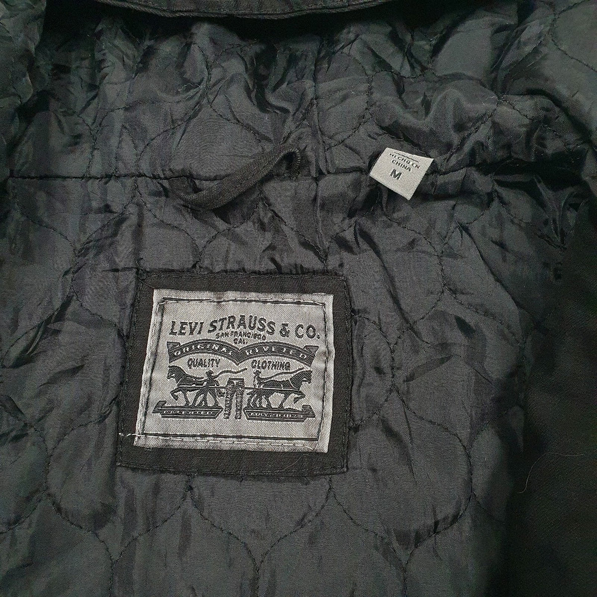Womens Black Levis Windbreaker  Coat