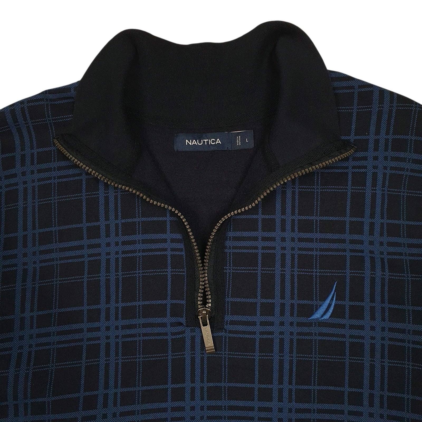 Mens Navy Nautica  Quarter Zip Jumper