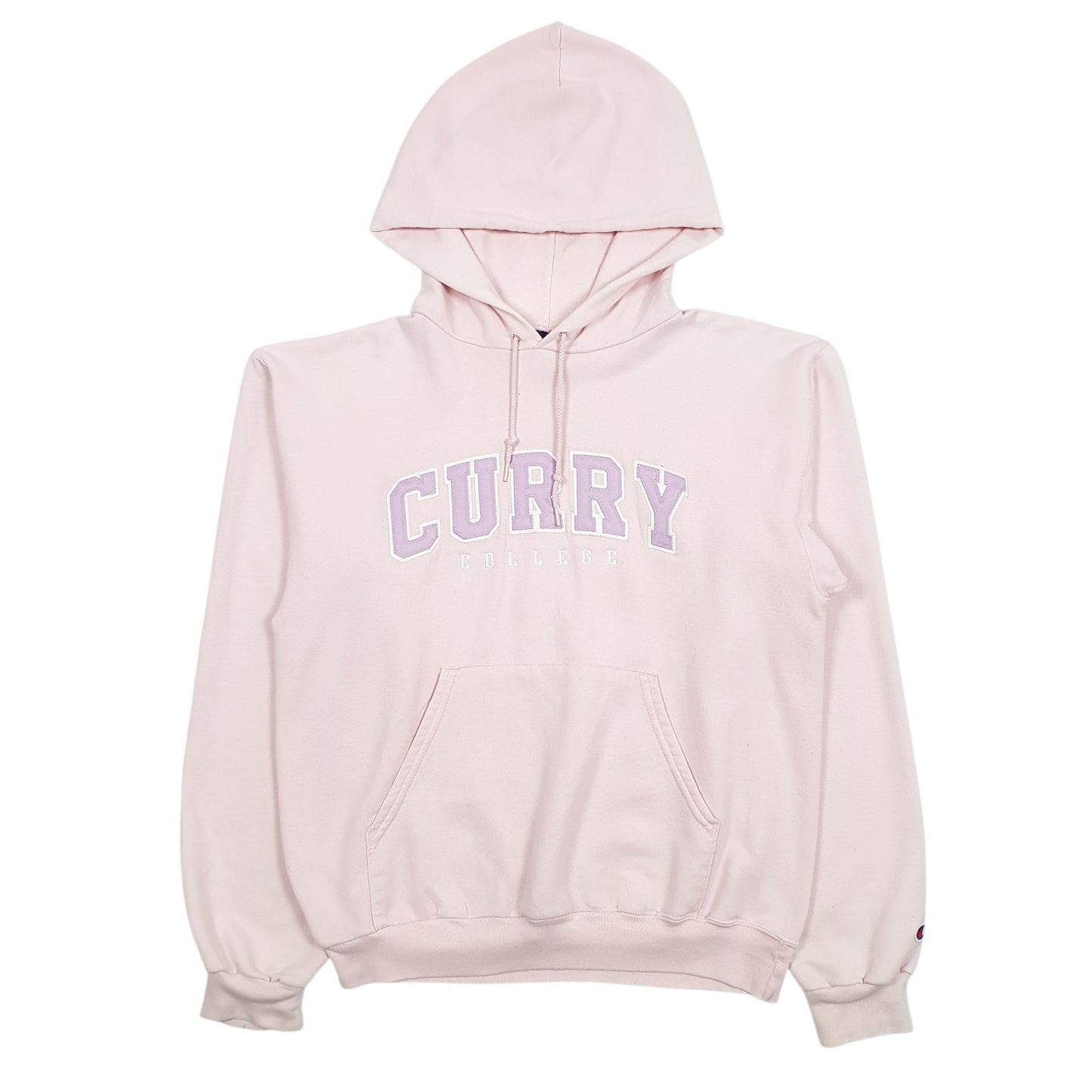 Mens Pink Champion Curry College Hoodie Jumper