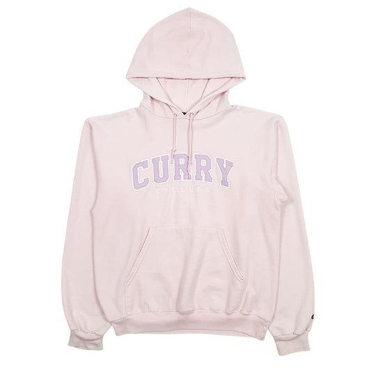 Mens Pink Champion Curry College Hoodie Jumper