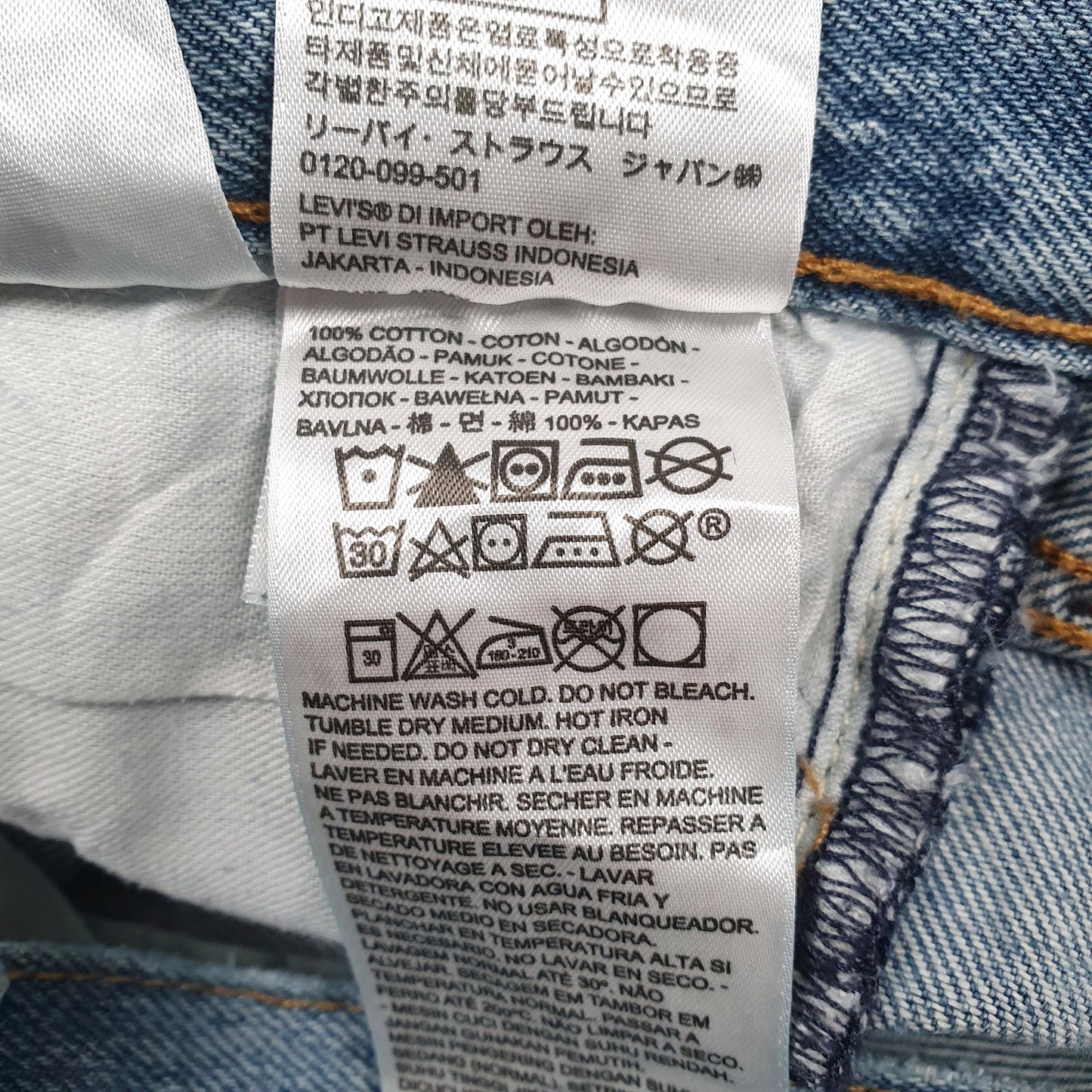 Mens Blue Levis Distressed  Jeans