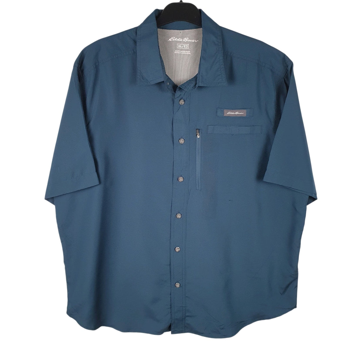 Mens Blue Eddie Bauer  Short Sleeve Shirt