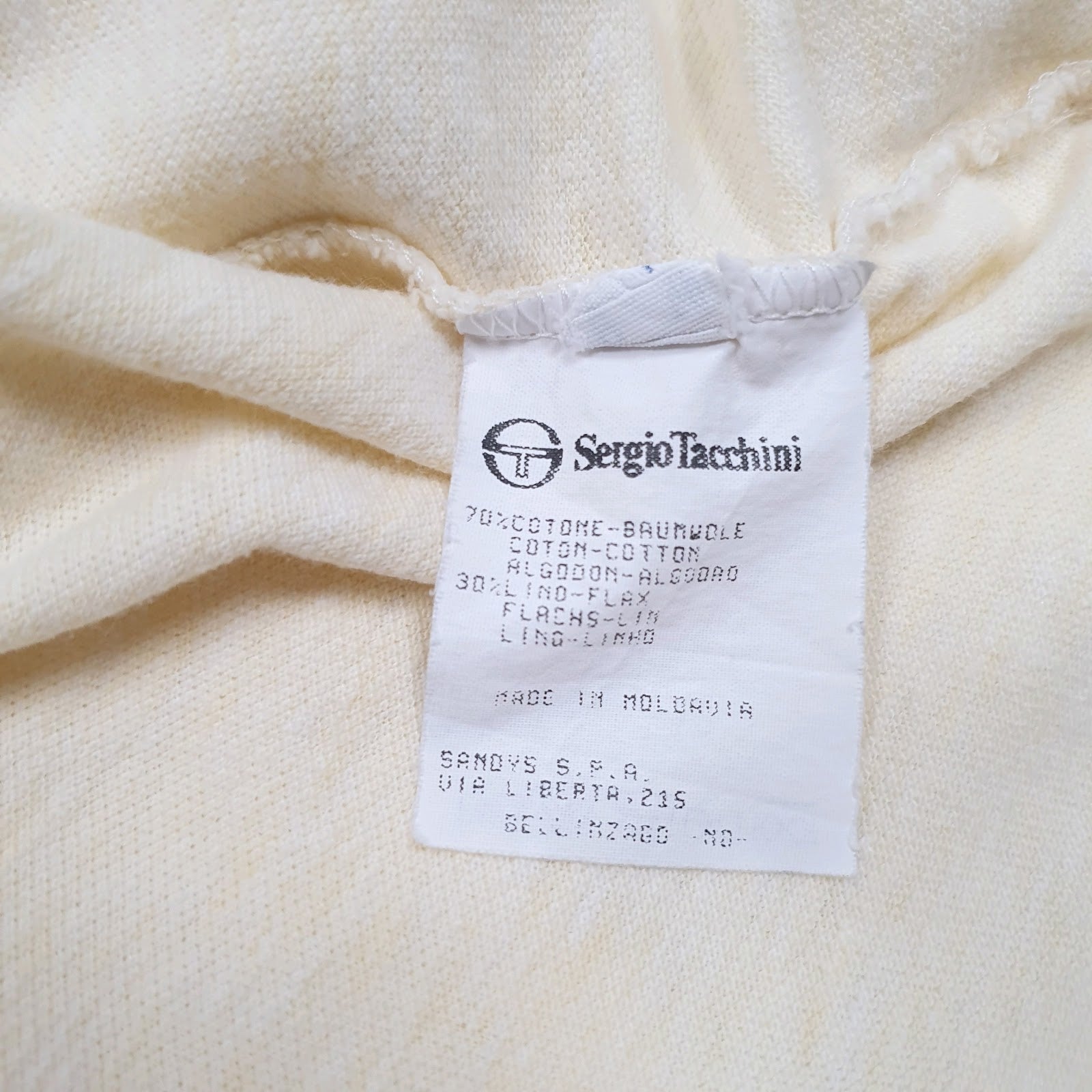 Mens Yellow Sergio Tacchini   Polo Shirt