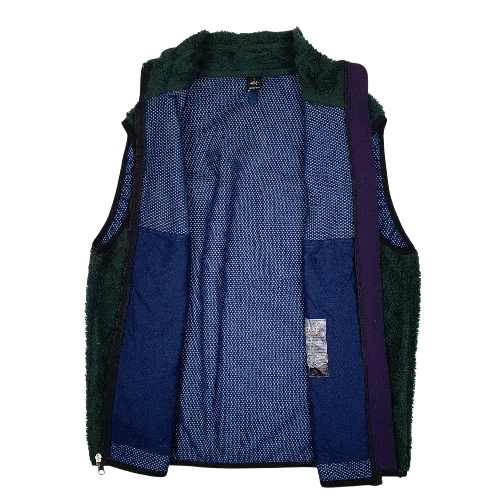 Mens Green Patagonia Synchilla Retro Pile Vest Vintage 90s Made In USA Gilet Jumper
