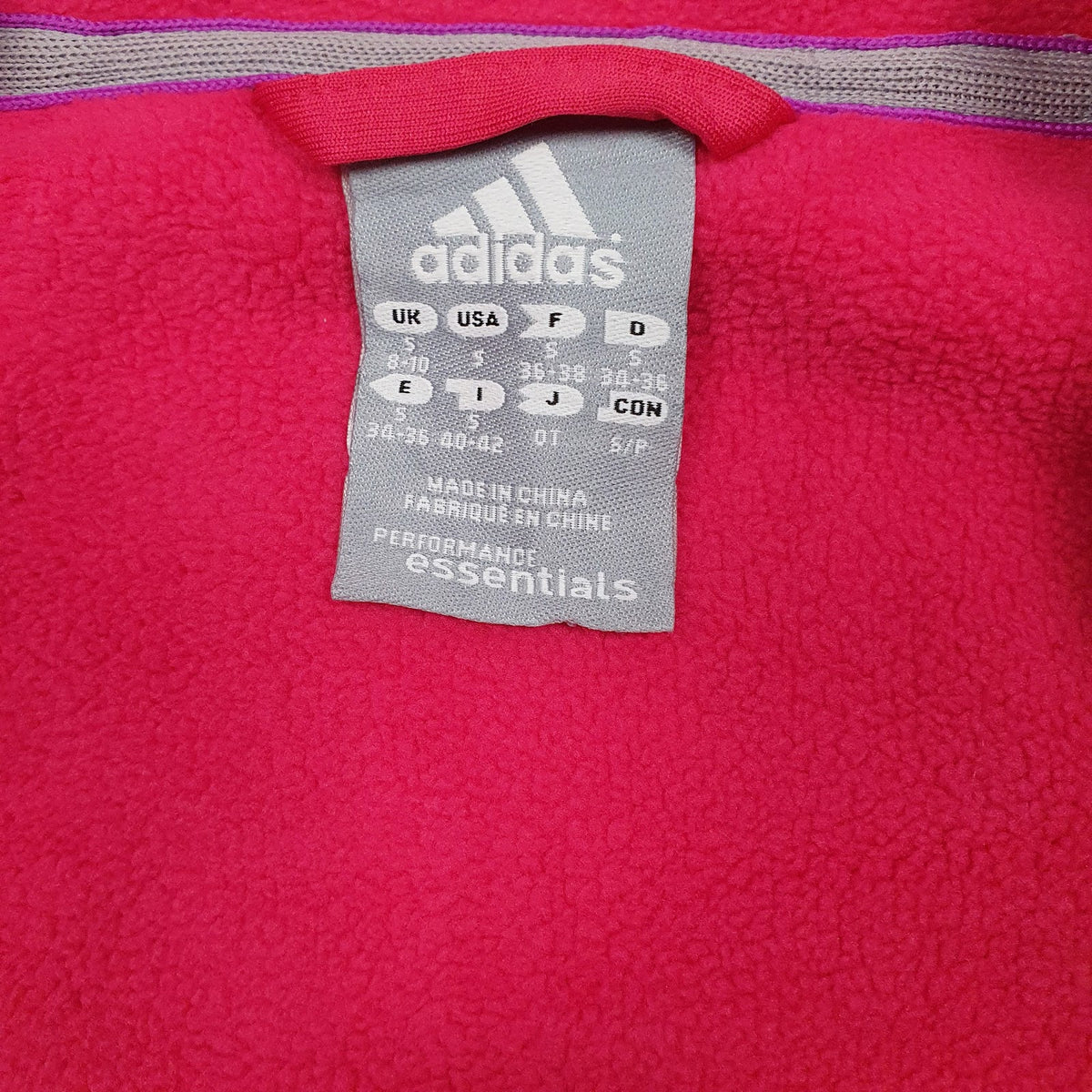Womens Pink Adidas  Full Zip Jumper