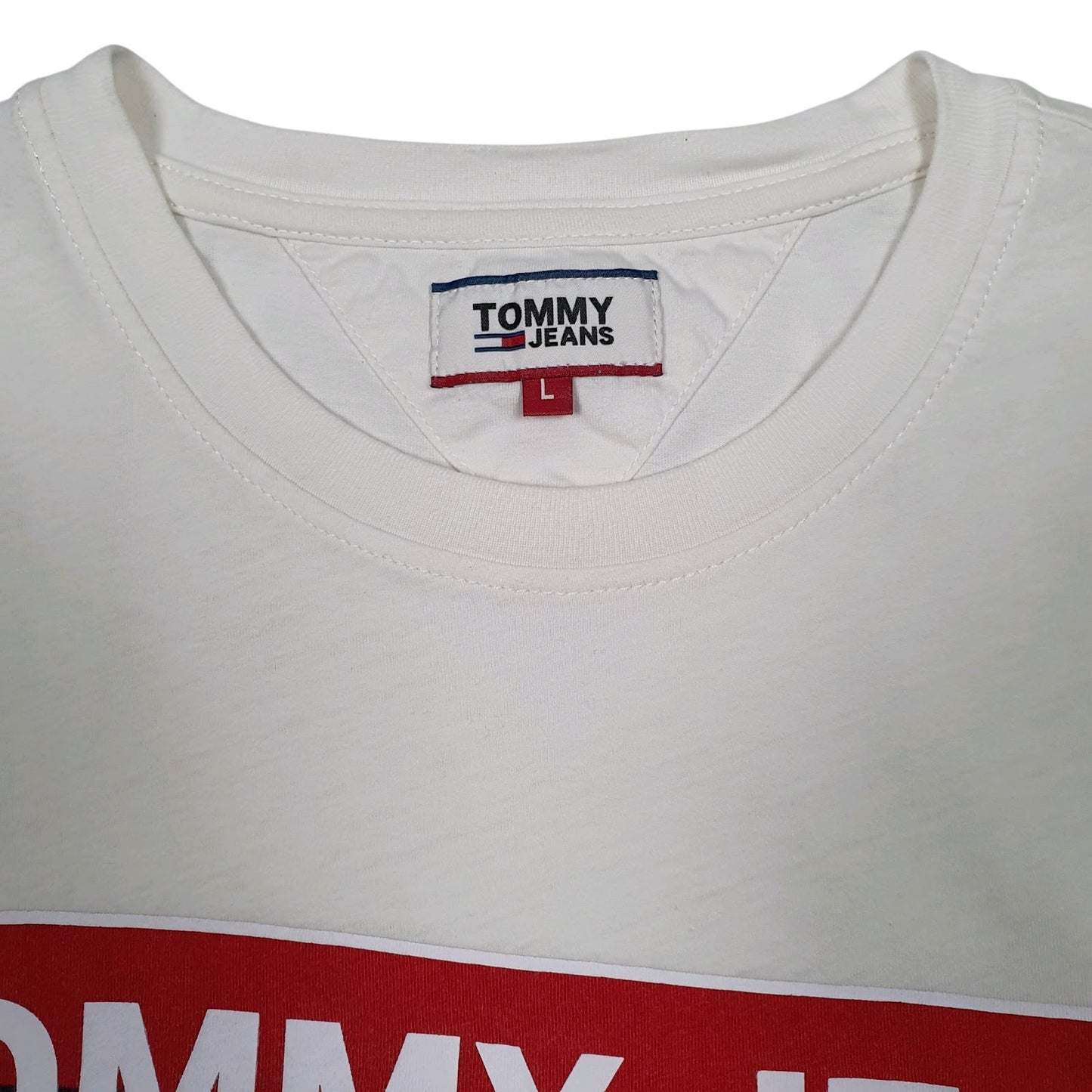 Mens White Tommy Hilfiger Tommy Jeans  T Shirt