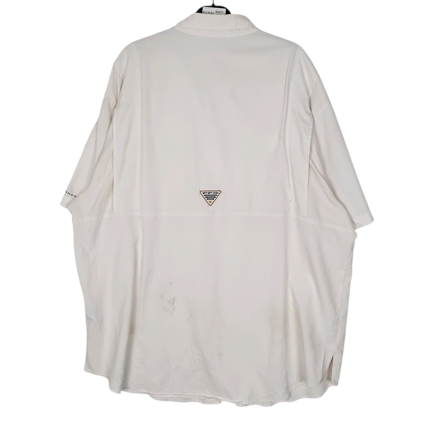 Mens White Columbia Sportswear Company PFG Fishing Omni Shade  Shirt