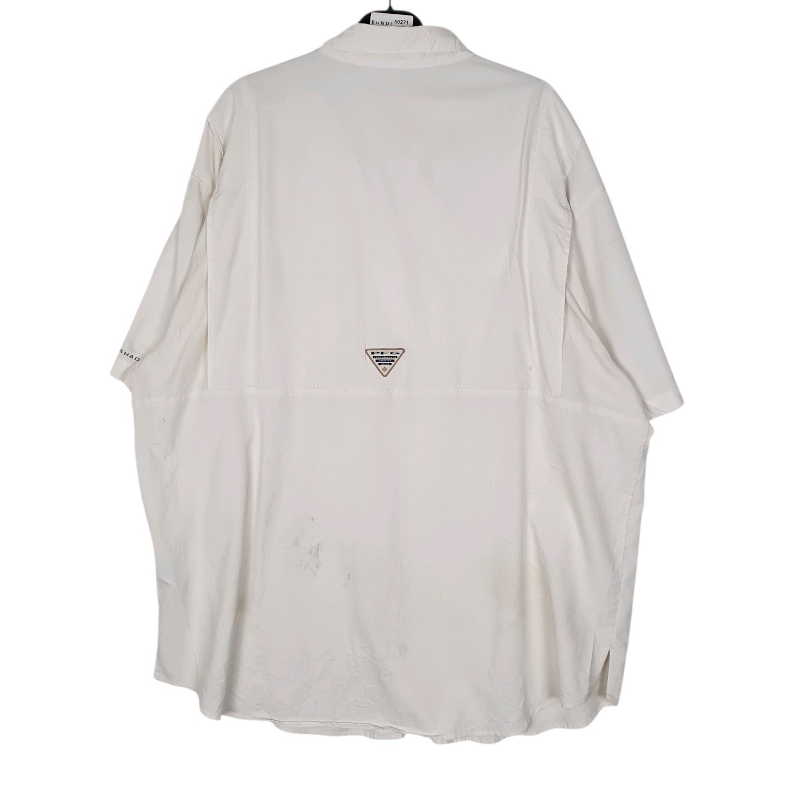 Mens White Columbia Sportswear Company PFG Fishing Omni Shade  Shirt