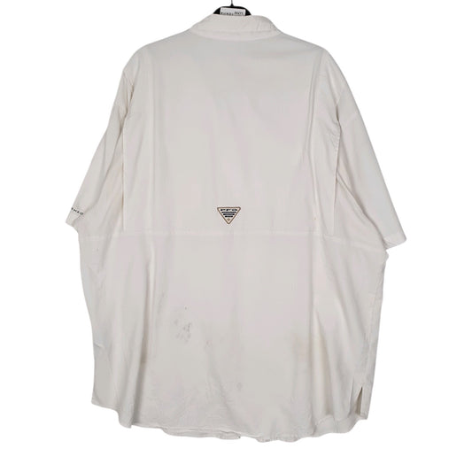 Mens White Columbia Sportswear Company PFG Fishing Omni Shade  Shirt