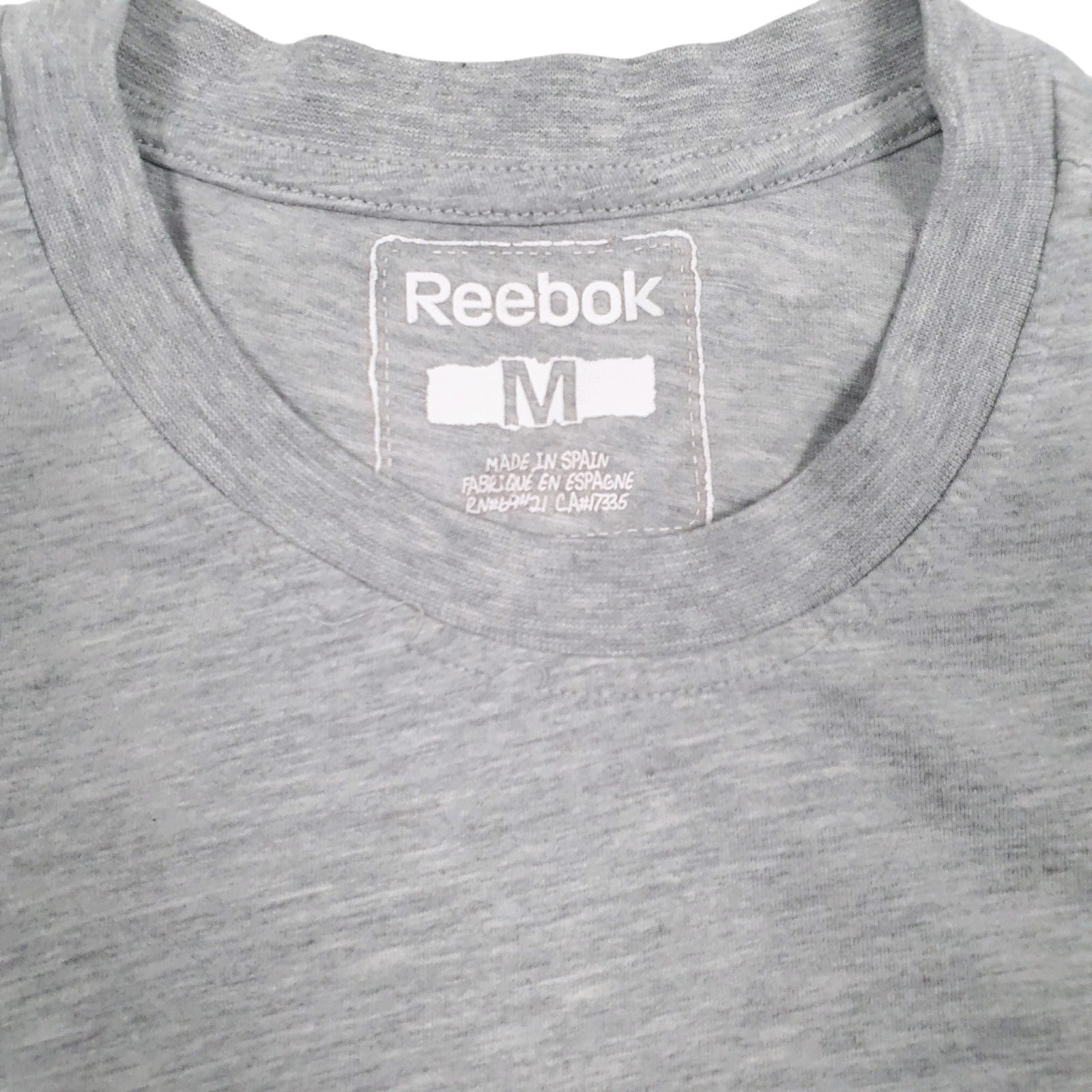 Mens Grey Reebok   T Shirt