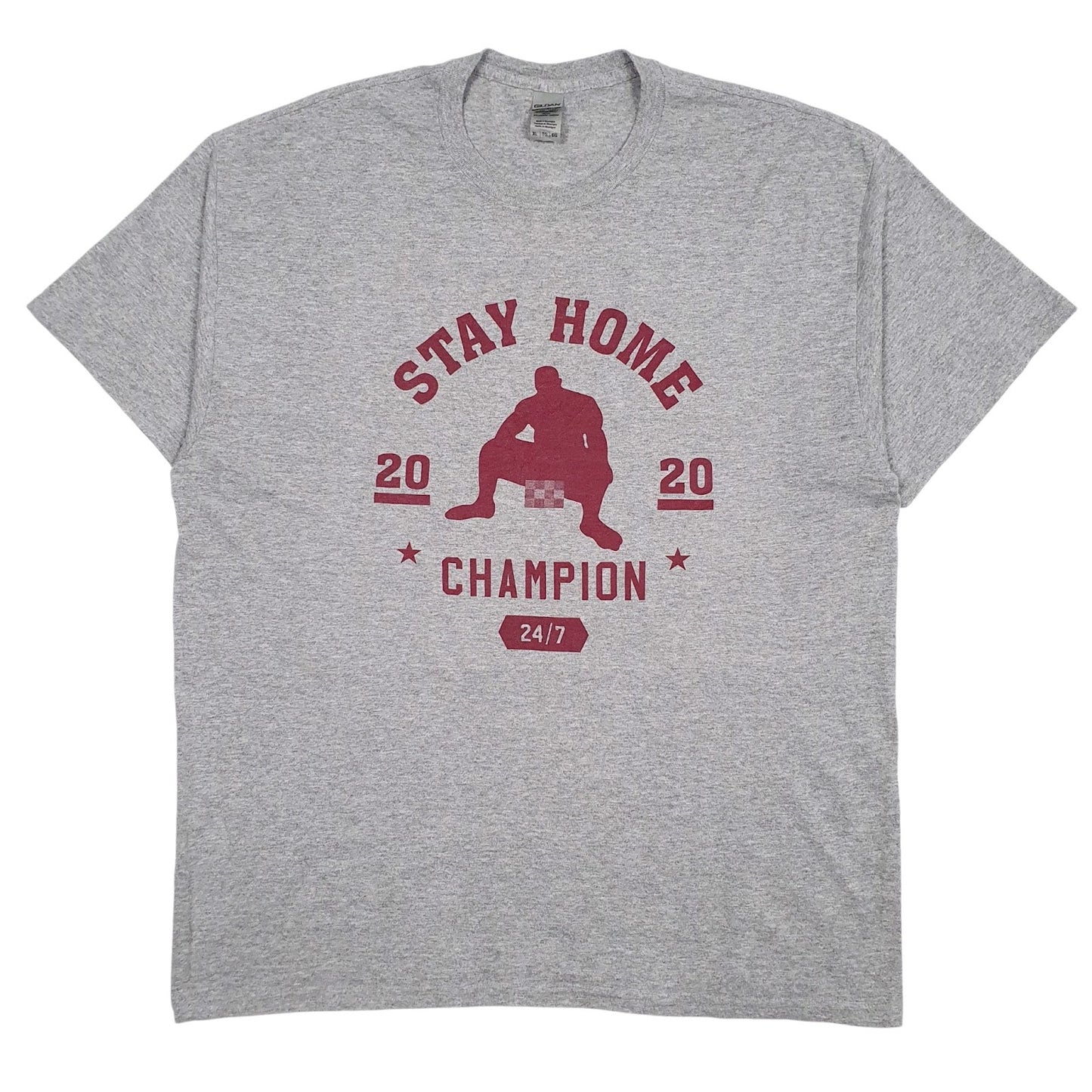 Mens Grey Gildan  Short Sleeve T Shirt