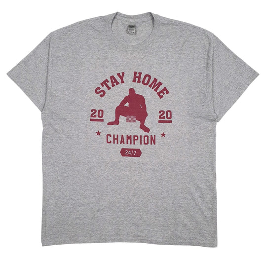 Mens Grey Gildan  Short Sleeve T Shirt