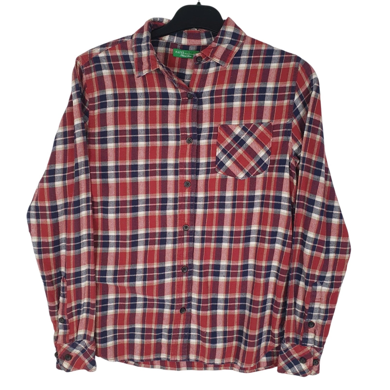 Womens Red Earth Flannel Long Sleeve Shirt