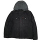 Mens Black Levis Military Bomber Hoodie  Coat