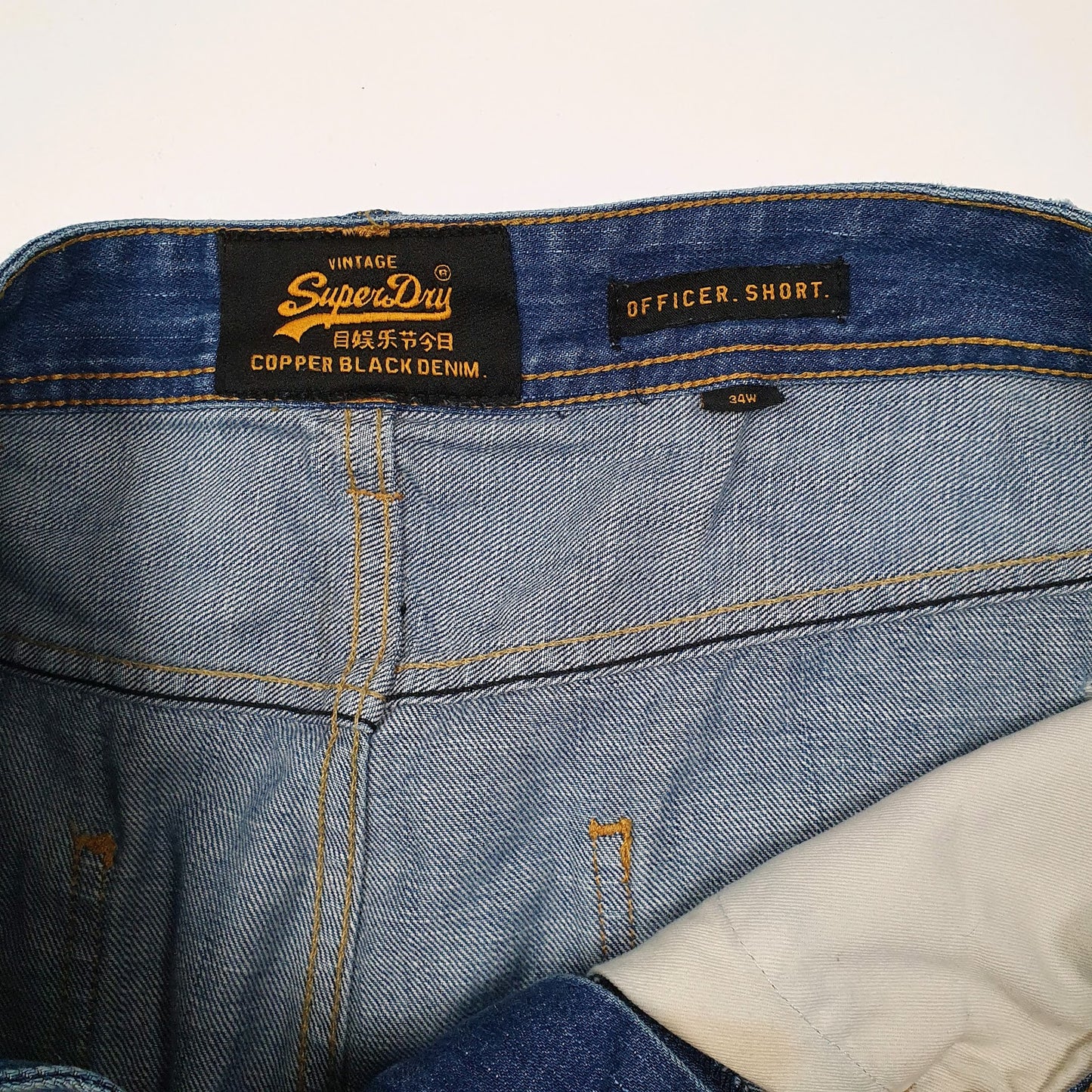 Mens Blue Superdry Officers Short  Shorts