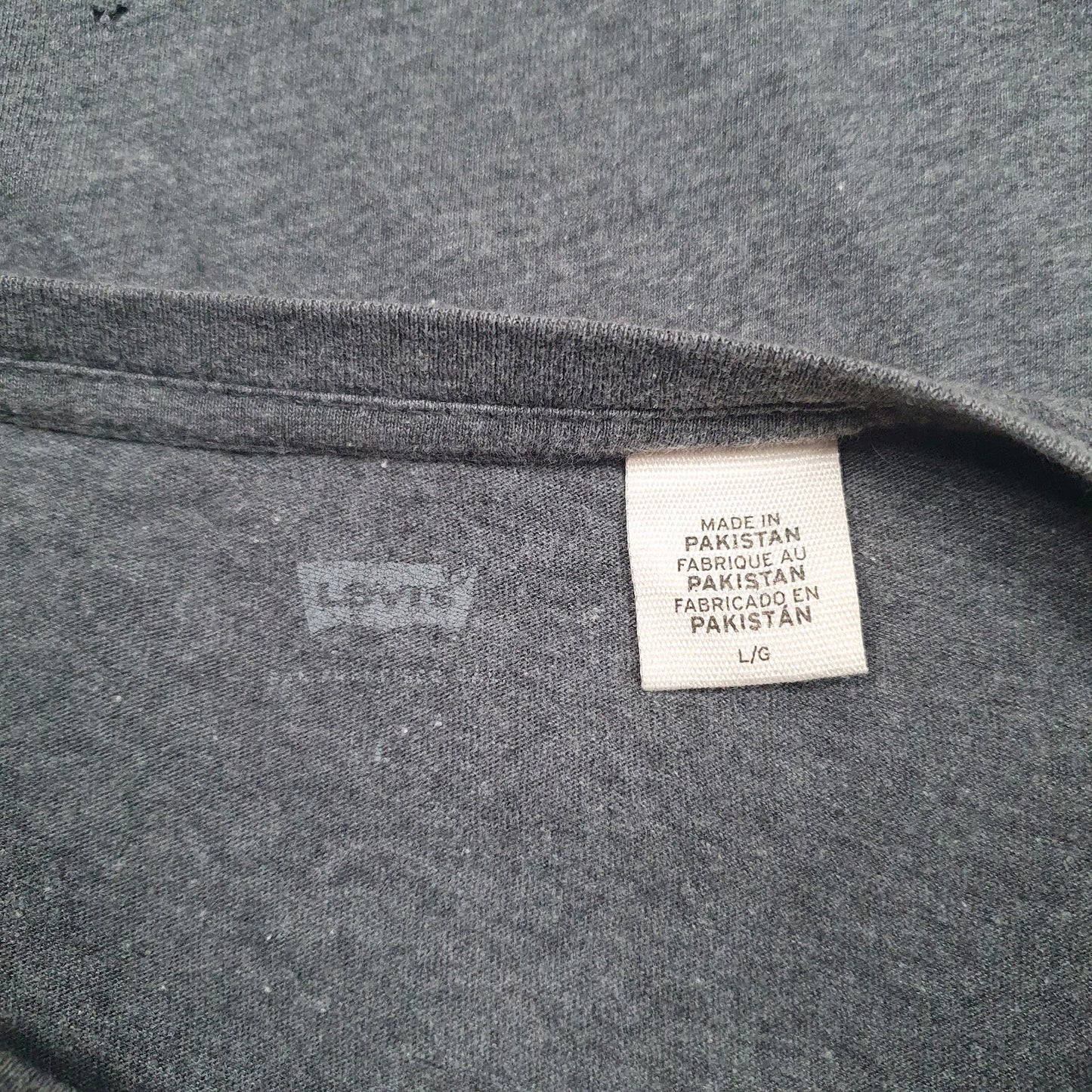 Mens Grey Levis   T Shirt