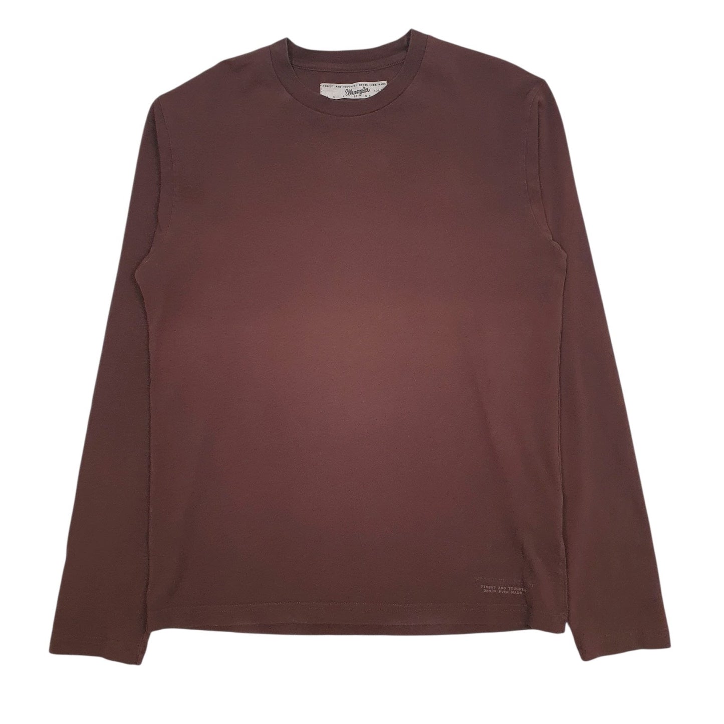 Mens Brown Wrangler  Long Sleeve T Shirt