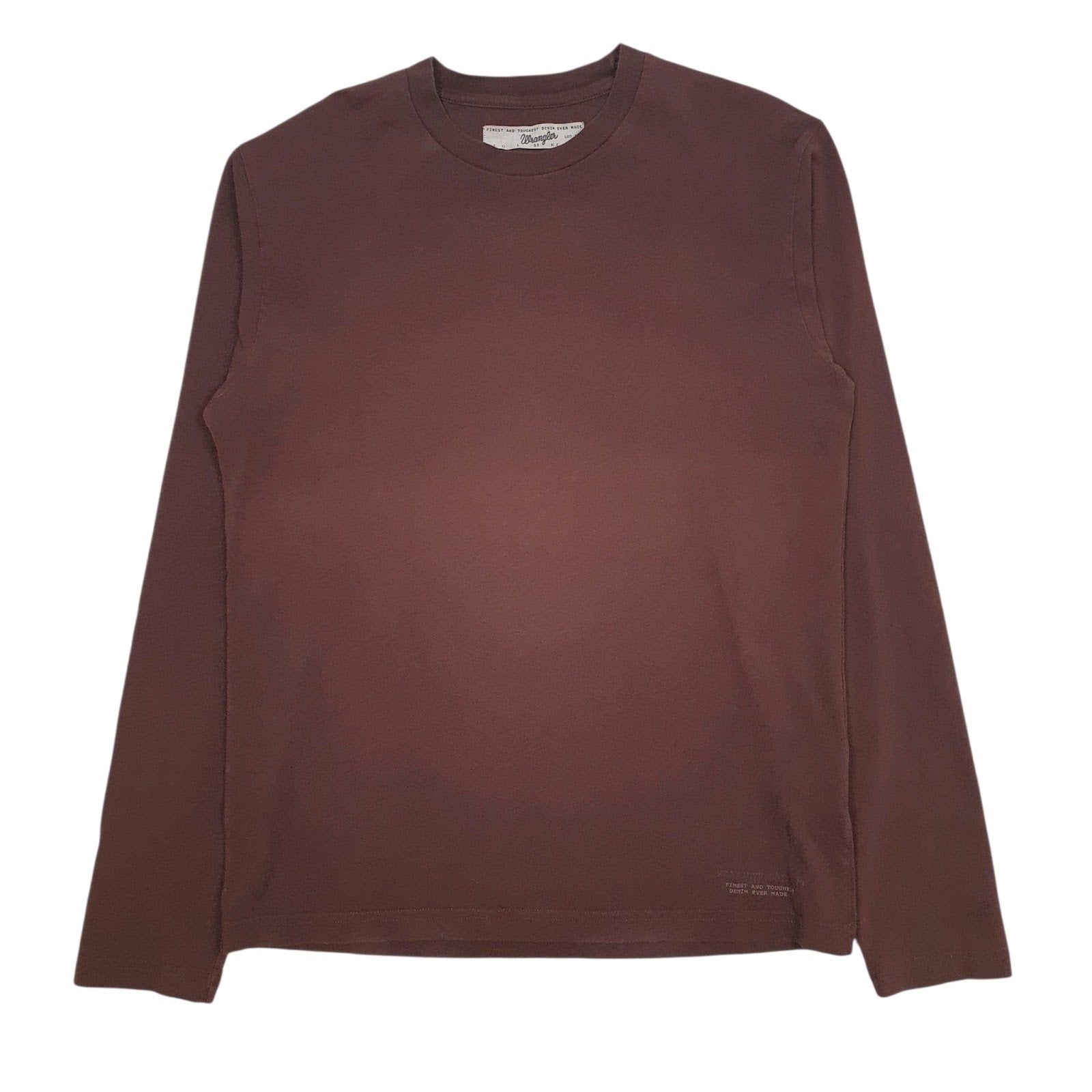 Mens Brown Wrangler  Long Sleeve T Shirt